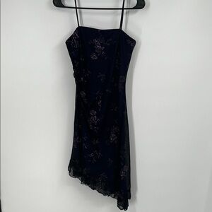 Vintage Candy Rocket Purple and Black Glitter Asymmetrical Dress Medium